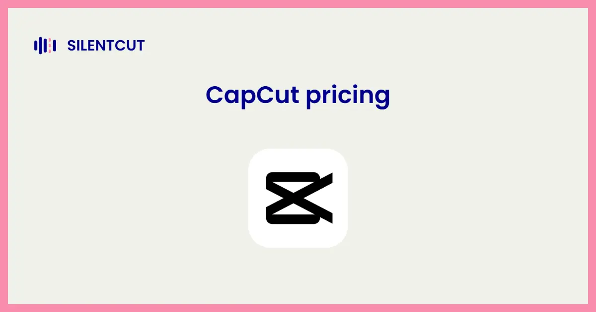 Blog cover card showing the CapCut logo and an arrow pointing to the SilentCut mark