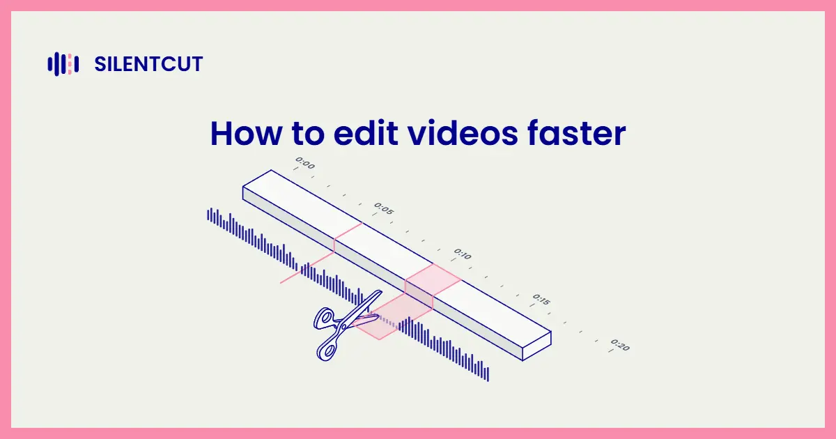 Blog cover card showing the isometric timeline scene with clips sliding together after the silence cuts