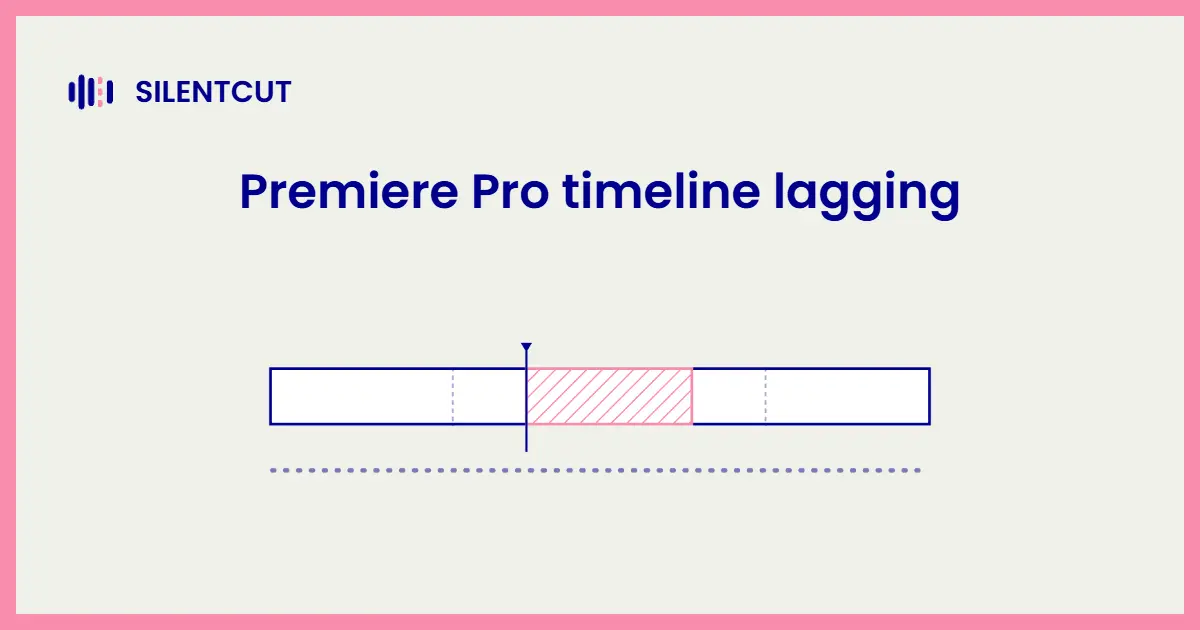 Blog cover card showing a timeline strip with the playhead stopped at a pink hatched un-rendered section