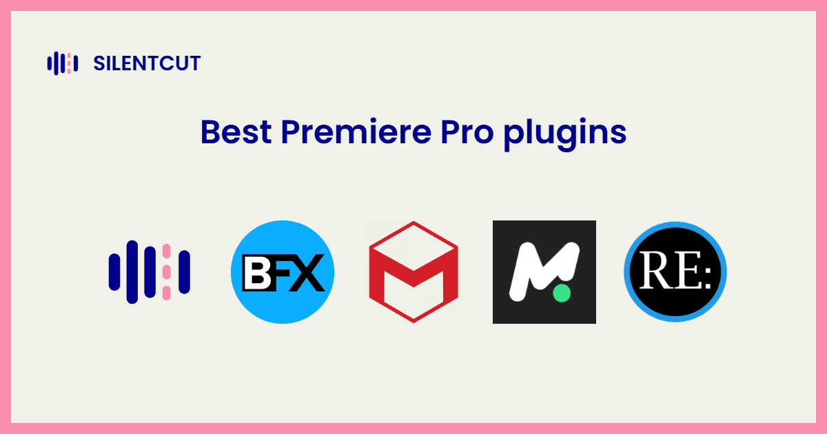 Blog cover card showing the SilentCut mark beside other Premiere Pro plugin icons