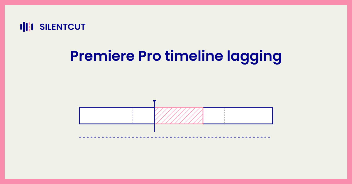 Blog cover card showing a timeline strip with the playhead stopped at a pink hatched un-rendered section
